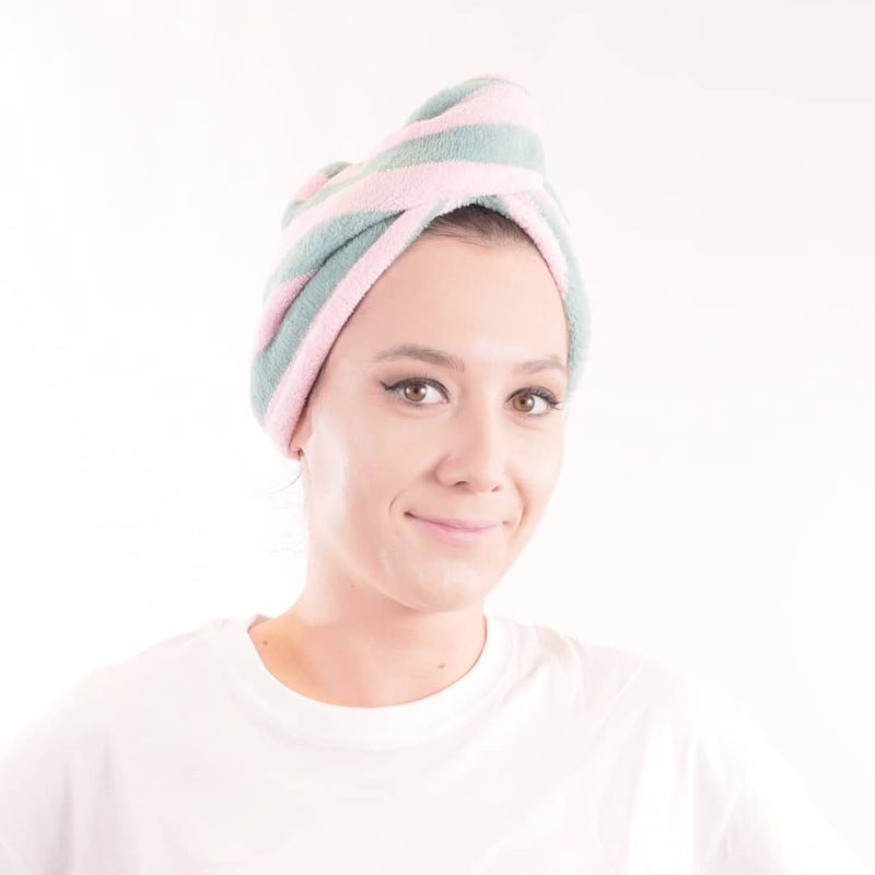 Recznik z mikrofibry turban do suszenia wlosow